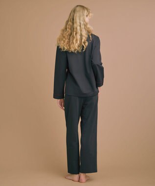 une nana cool 【綿100%】72/2 メガハイゲージパジャマ MADE WITH LIBERTY FABRIC ダークグレー