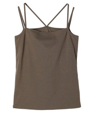 Green Parks カップ付きマルチストラップタンク Khaki