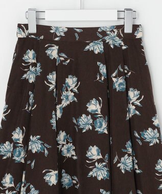 ANY SIS フラワータック スカート ブラウン系