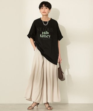 AMERICAN HOLIC (選べる丈２サイズ)接触冷感ギャザースカーチョ【WEB限定カラー有り】 Light Beige