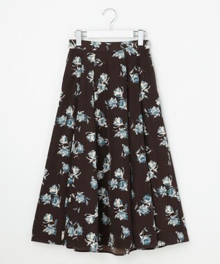ANY SIS フラワータック スカート ブラウン系