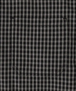 WEGO ミニマムチェックショートシャツ（LS） ブラックチェック1