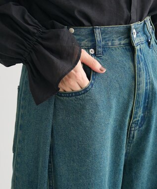 Green Parks ・ＳＵＧＡＲ　ＳＰＯＯＮ　タックデニムワイドパンツ Green