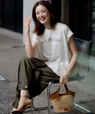 23区 雑材 ショルダーバッグ ナチュラル×ブラウン