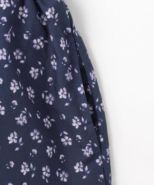 組曲 KIDS 【110-140㎝】フラワーパッチワークワンピース ネイビー系