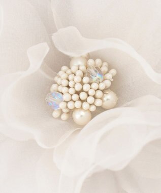 23区 シルク コサージュ アイボリー系