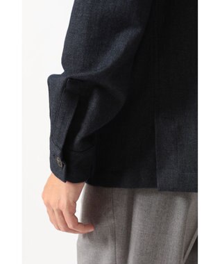 DAKS ウールデニム ユーティリティ オーバーシャツ ブラック