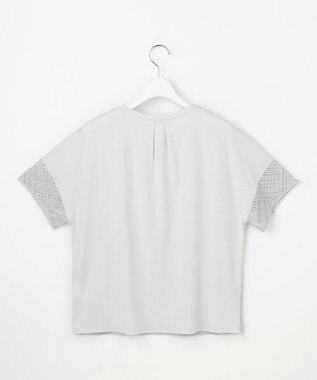 J.PRESS LADIES S 【一枚で着映え・シーンレスに活躍】タイルライクレース クルーネック カットソー グレー系