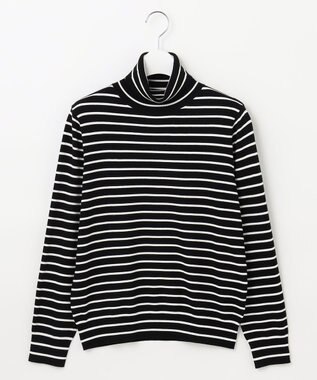 J.PRESS LADIES L 【洗える】PRINCE タートルネック ニット ブラック系1