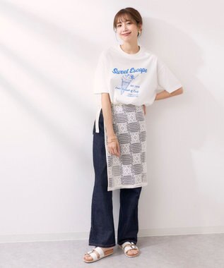 OP／FILA 【Ocean Pacific】アイスクリームプリント半袖Tシャツ ホワイト