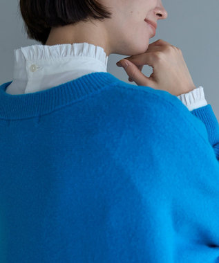 UNFILO フリルネックシャツ オフ