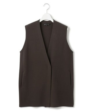 23区 【洗える/吊り干しOK】ヴィスコースストレッチ ニットベスト ブラウン系