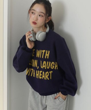 WEGO レタリングニットプルオーバー