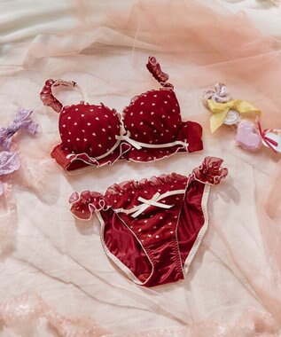 San-ai Resort（三愛水着楽園） 【WEB限定】フェミニンプティハートブラジャー＆ショーツセット 【northerly】