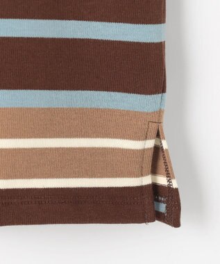 ANY 【POLO BCS別注】マルチカラー短丈ポロシャツ ブラウンボーダー