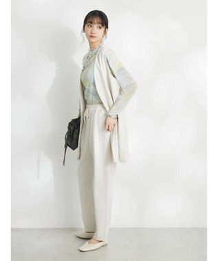 CRAFT STANDARD BOUTIQUE プリント柄スタンドネックプルオーバー Green