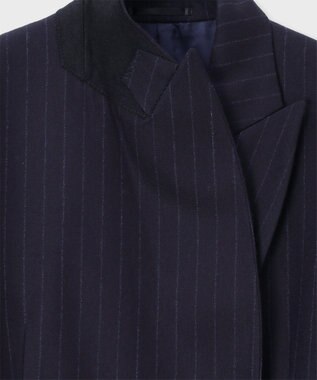 Paul Smith ストライプ ウール ダブルジャケット ネイビー
