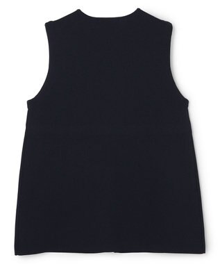 UNFILO BEAUTY FORM KNIT ZIPジレ ネイビー