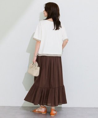 Green Parks すっきりウエストティアードスカート Brown
