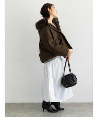 Te chichi 【宮本茉由着用】フードショートダウンジャケット カーキ