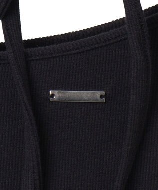 WEGO プレートデザインワンショルトップス ブラック