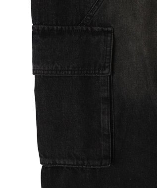 WEGO スウィッチングデニムカーゴパンツ デニムブラックソノタ