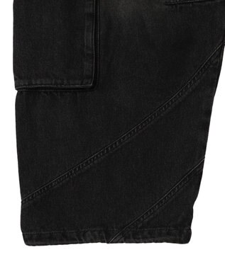 WEGO スウィッチングデニムカーゴパンツ デニムブラックソノタ