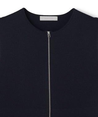 UNFILO BEAUTY FORM KNIT ZIPジレ ネイビー