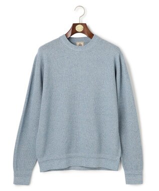 J.PRESS MEN ギマコットンカノコクルーネック ニット サックスブルー系