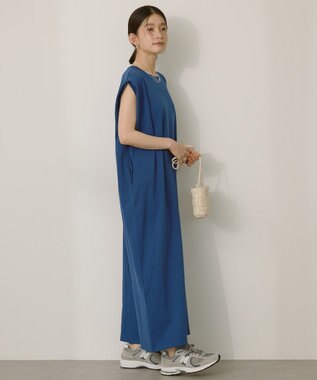 AMERICAN HOLIC 【選べる丈】ショルダータックワンピース Navy