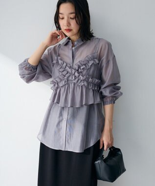 Green Parks 【WEB限定】ＳＥＴ２点フリルビスチェ＋シャツチュニックⅡ