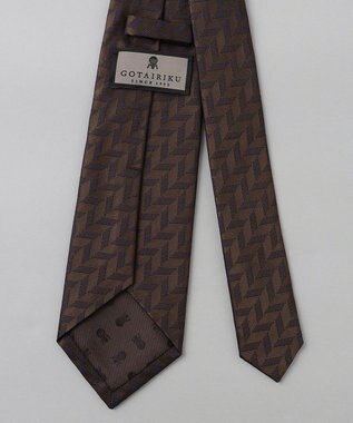 GOTAIRIKU GOTAIRIKU別注【日本製】シルク ネクタイ_総柄 ダークブラウン系8