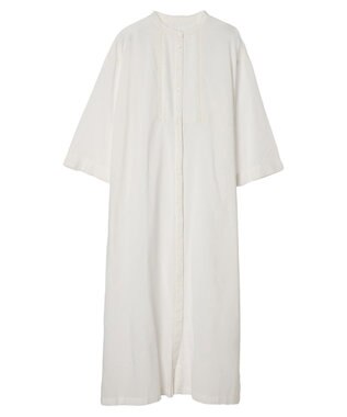 CRAFT STANDARD BOUTIQUE インド綿混レース使いワンピース Off White