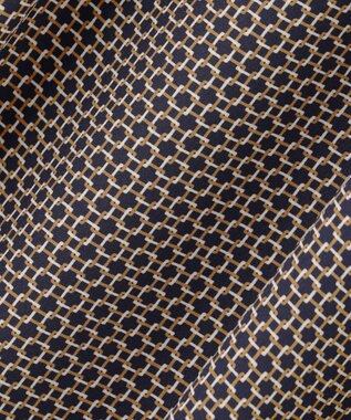 23区 S 【洗える】スクエアチェーンプリント ワンピース キャメル系