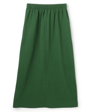 UNFILO L ブラッシュドジャージー Iラインスカート グリーン