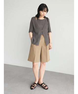 Green Parks テープヤーンドッキングニットプルオーバー Charcoal Gray