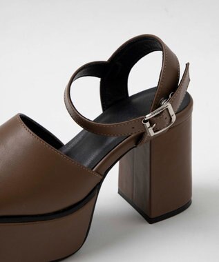 WEGO ストーム付きヒールサンダル ブラウン