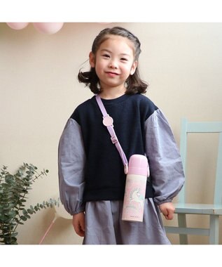 Mother garden マザーガーデン ユニコーン ステンレス水筒 《星空柄》 470ｍｌ 紫