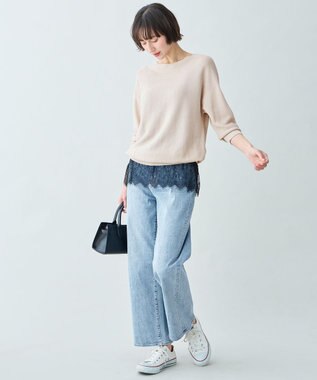 ANY デシンレースキャミソール ブラック