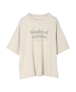 Green Parks シンプルフェミニンロゴチュニック Light Beige