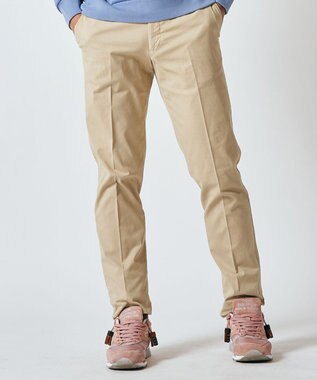 J.PRESS MEN オーガニックコットントリコチンストレッチ スローンパンツ