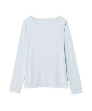 earth music&ecology 微シアーメロープルオーバー Light Blue