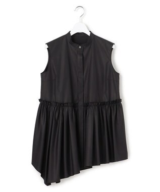  【R(アール)】ルミナスコットン イレギュラーヘム ブラウス