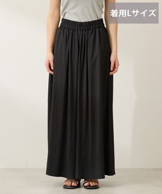 AMERICAN HOLIC (選べる丈２サイズ)接触冷感ギャザースカーチョ【WEB限定カラー有り】 Black