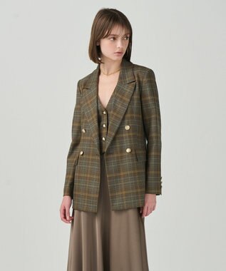 GRACE CONTINENTAL ダブルブレストstジャケット ブラウン