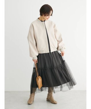 Green Parks ・ＥＬＥＮＣＡＲＥ　ＤＵＥ　ウールライクブルゾン Ivory