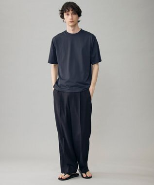 UNFILO MENS ウーリーノ 2タックスラックス ネイビー