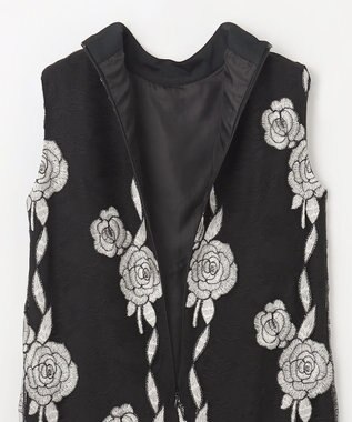 GRACE CONTINENTAL ハイネック刺繍ワンピース ブラック