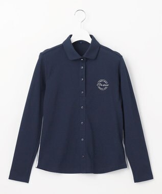 23区GOLF 【WOMEN】【UVケア】カラーシャツ ネイビー系