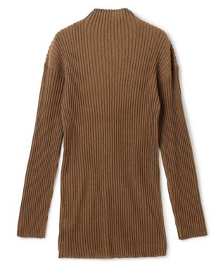 uncrave シアーストライプニット タートルトップス キャメル